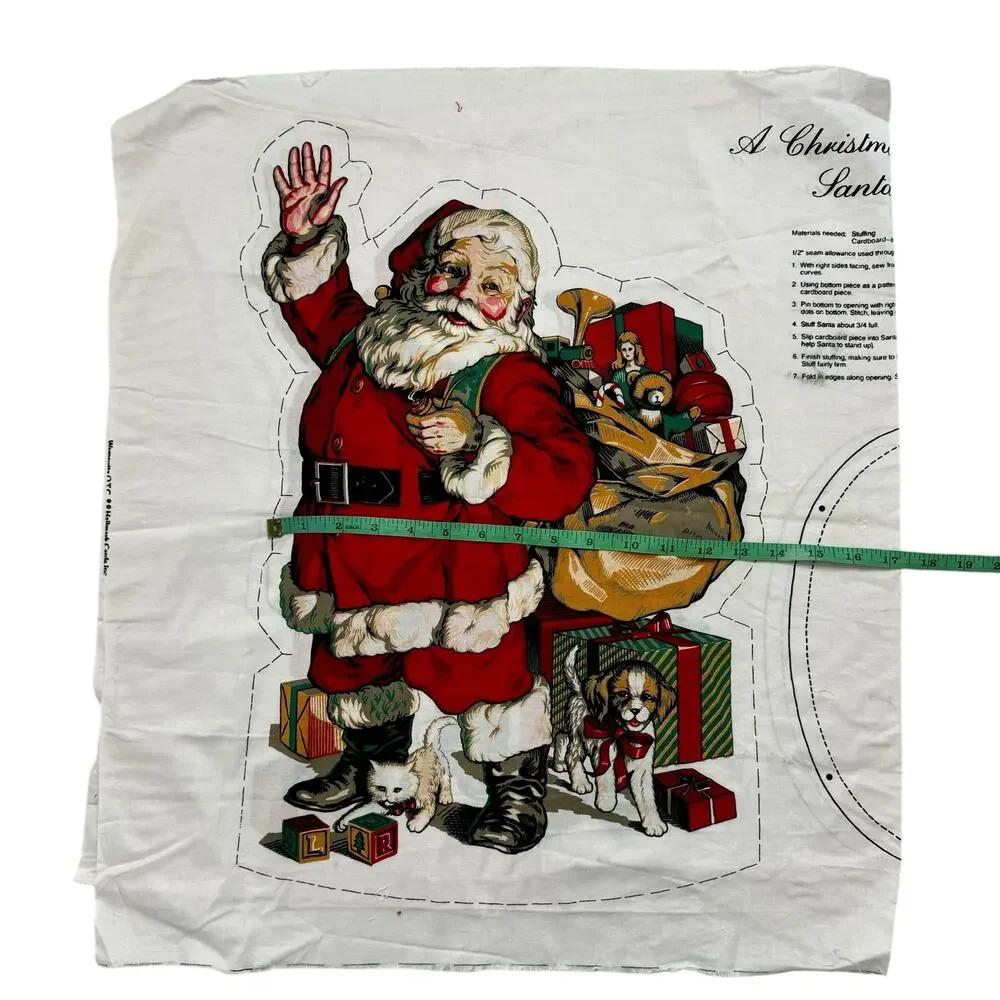 WAMSUTTA HALLMARK A Christmas Gathering Santa Claus Cut & Sew Holiday Craft